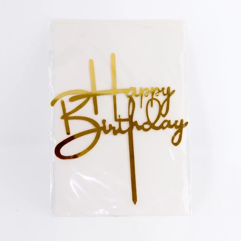 Acrylic Insert &quot;Happy Birthday&quot; Cake Decoration