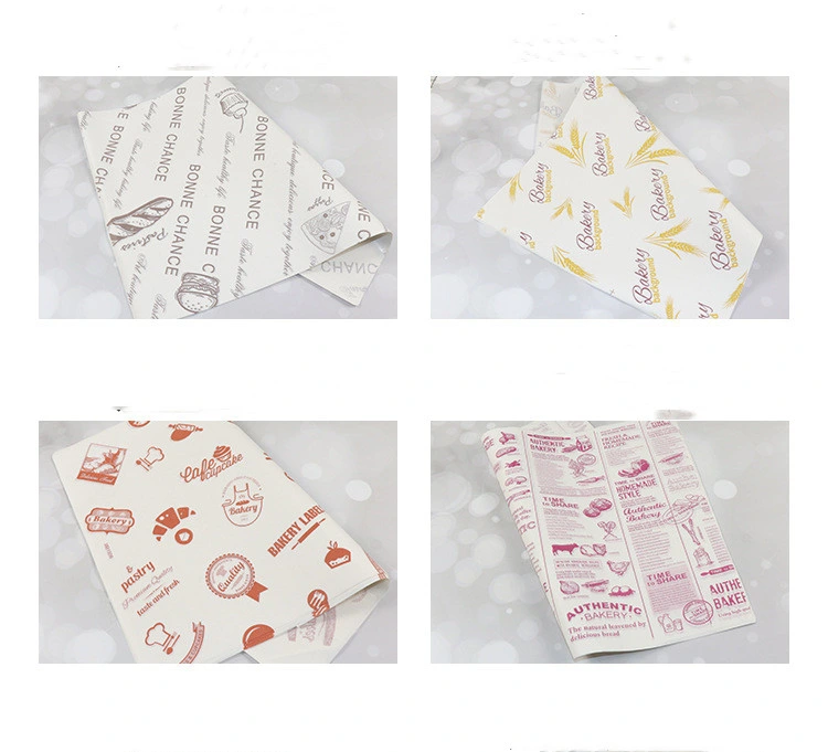 Customized Logo Printed Hot Sale Burger Packaging Wrapping Grease Proof Kraft Cake Baking Paper