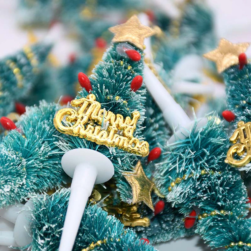 Hot Selling Christmas Tree Cake Topper for Decoration